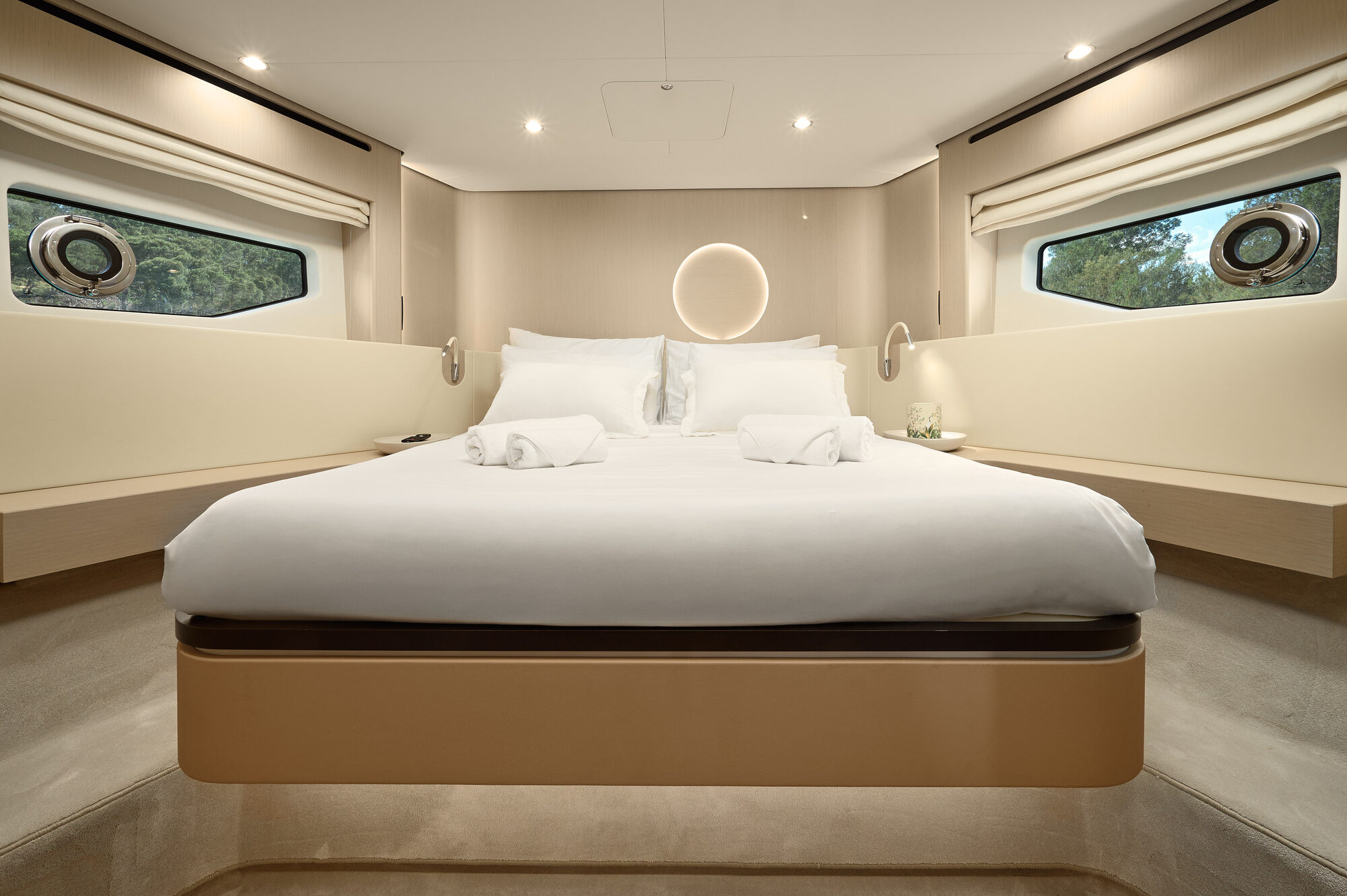 A guest cabin aboard Pangea